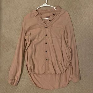 Button up pink blouse